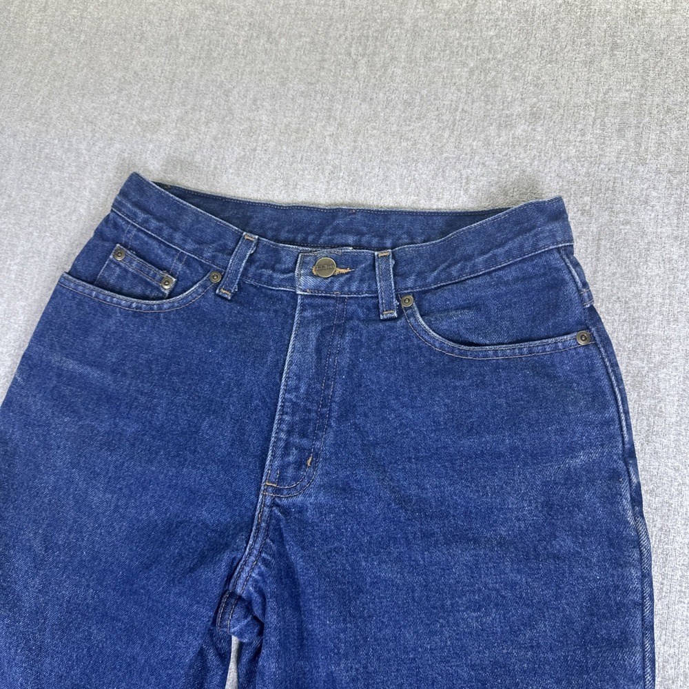 Vintage LL Bean Fleece Lined Jeans Women 6 Petite Blue Double L Relaxed Fit